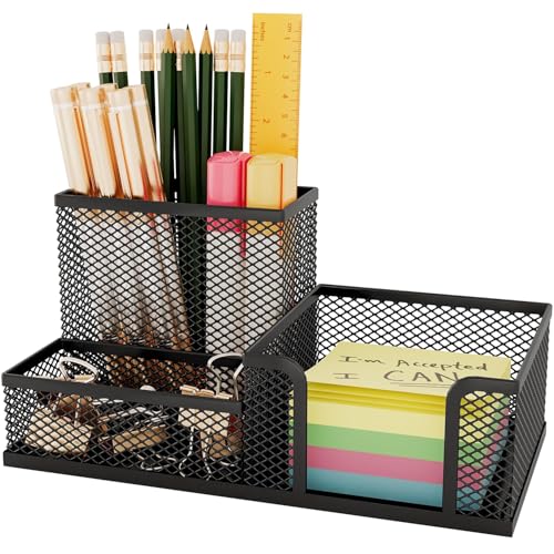 Stifthalter aus Netzstoff für den Schreibtisch, 3 Fächer, Schreibtisch-Organizer für Stifte, Bleistifte, Haftnotizen, Bürozubehör Stifthalter aus Netzstoff für den Schreibtisch, 3 Fächer, Schreibtisch-Organizer für Stifte, Bleistifte, Haftnotizen, Bürozubehör von Generisch