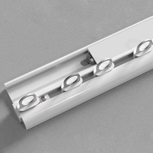 Stille einläufige Vorhangschienen-Set, 3,6 m, Metallschiebung, für Fenster und Türen, verdecktes Design, reibungsloser Betrieb, ideal für Heimdekoration Stille einläufige Vorhangschienen-Set, 3,6 m, Metallschiebung, für Fenster und Türen, verdecktes Design, reibungsloser Betrieb, ideal für Heimdekoration von Generisch