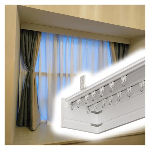 Stilvolle Vorhangbox-Abdeckung und Doppellaufstange – Wand-/Deckenmontage, 6,5 - 9 m Optionen für Wohnzimmer und Hotels – Generic Fenstervolant & Gesims Stilvolle Vorhangbox-Abdeckung und Doppellaufstange – Wand-/Deckenmontage, 6,5 - 9 m Optionen für Wohnzimmer und Hotels – Generic Fenstervolant & Gesims von Generisch