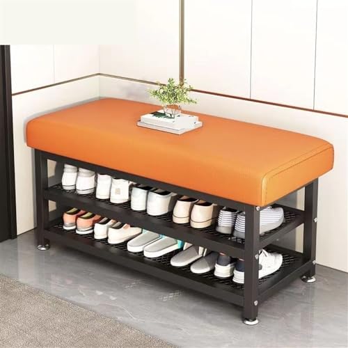 Stilvolle weiße Schuhbank für den Eingangsbereich, mit Kissen, modernes Schuhregal, Schrank mit Metallrahmen und Aufbewahrungssitz für Schuhe, Eingangsbereich, Flur und Schlammraum Stilvolle weiße Schuhbank für den Eingangsbereich, mit Kissen, modernes Schuhregal, Schrank mit Metallrahmen und Aufbewahrungssitz für Schuhe, Eingangsbereich, Flur und Schlammraum von Generisch