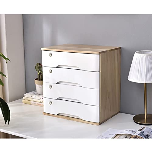 Stilvoller, abschließbarer Aktenschrank aus Holz, 4 Schubladen, Massivholz, Aufbewahrungsbox für Zuhause und Büro, für sichere Aufbewahrung von Dokumenten und Unordnung Stilvoller, abschließbarer Aktenschrank aus Holz, 4 Schubladen, Massivholz, Aufbewahrungsbox für Zuhause und Büro, für sichere Aufbewahrung von Dokumenten und Unordnung von Generisch