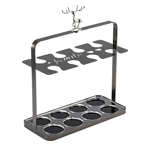 Stilvoller Weinbecherhalter – Likörglas-Organizer | Moderner Schnapsglas-Organizer mit 8 Tassenpositionen, Glasregal zum Nähen Stilvoller Weinbecherhalter – Likörglas-Organizer | Moderner Schnapsglas-Organizer mit 8 Tassenpositionen, Glasregal zum Nähen von Generisch