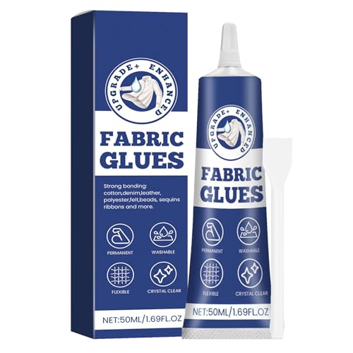 Stoffkleberkleber - Kleidung Kleber Starker Stoffkleber | Extra starker Kleber für Stoffmaterial | Klarer Waschkleidung Klebstoff Stoffkleber für alle Stoffe, Baumwolle, Flanell, Denim, Leder, Polyest von Generisch