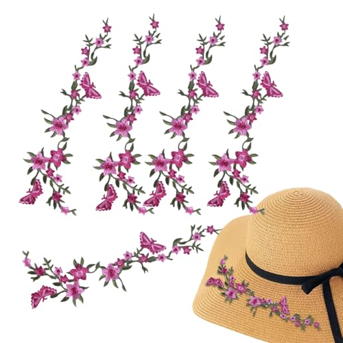 Stoffpatches Für Kleidung | Blumenbukett Nähstoff Patch | Fünf Handgefertigte Stoff Accessoires Für Taschen Kleider Jacken Jeans Hemden von Generisch