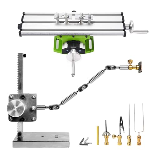 Stop-Motion-Animations-Rig und Kreuzschiebetisch-Set, 25 cm verstellbarer Arm, 6 Anschlüsse, 200 mm X-Achse und 50 mm Y-Achse, reibungslose Bewegung, 6 Anschlüsse für Action-Modell (H: 26 cm) von Generisch