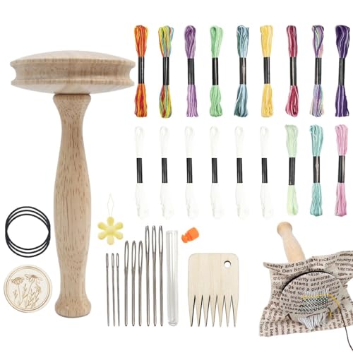 Stopfpilz, Stopfwerkzeug, Stopfpilz Nähwerkzeug, Glatter -Pilz-Darner, Stopfgarn-Pilz-Kit, Stopfset Für Anfänger, Schnellen Flicken Kunstvollen Mustern, Reparaturkleidung Stopfpilz, Stopfwerkzeug, Stopfpilz Nähwerkzeug, Glatter -Pilz-Darner, Stopfgarn-Pilz-Kit, Stopfset Für Anfänger, Schnellen Flicken Kunstvollen Mustern, Reparaturkleidung von Generisch
