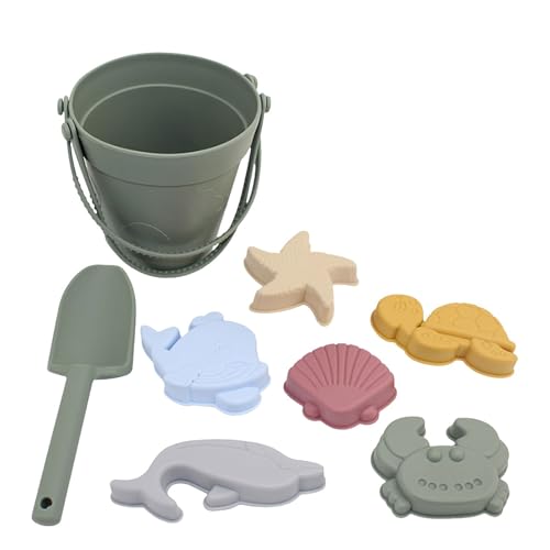 Strandspielzeug für Kinder 8 Stück Silikon Sandspielzeug Set Sicheres und Weiches Gartenspielzeug für Kinder Sandkasten Spielzeug mit Eimer Spaten Sandförmchen Sand Spielzeug ab 2 3 4 5 Jahr Strandspielzeug für Kinder 8 Stück Silikon Sandspielzeug Set Sicheres und Weiches Gartenspielzeug für Kinder Sandkasten Spielzeug mit Eimer Spaten Sandförmchen Sand Spielzeug ab 2 3 4 5 Jahr von Generisch