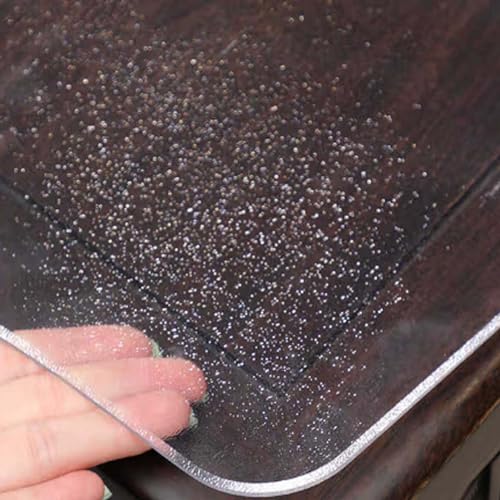 Strapazierfähige, rechteckige, mattierte, rutschfeste PVC-Tischdecke, m dick, wasserdicht, waschbar, rutschfester Schutz für drinnen und draußen, Esszimmer, Küche, Schreibtisch, 70 x 150 cm von Generisch