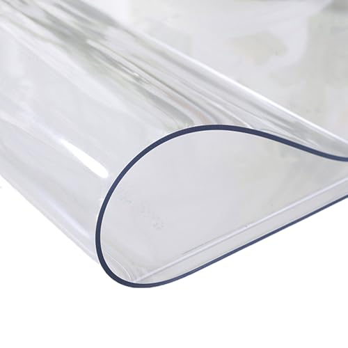 Strapazierfähige, transparente Schreibtischunterlage, Tischschutz für Küche, Büro und Esszimmer, 2 mm dick, 90 x 150 cm, strapazierfähige Oberfläche für Desktops Strapazierfähige, transparente Schreibtischunterlage, Tischschutz für Küche, Büro und Esszimmer, 2 mm dick, 90 x 150 cm, strapazierfähige Oberfläche für Desktops von Generisch