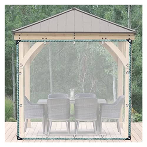 Strapazierfähige, wasserdichte PVC-Plane, 1,8 x 1,5 m – 0,35 mm dick, staubdicht, mit Ösen für Garten, Pavillon, Schuppen und Zwinger von Generisch