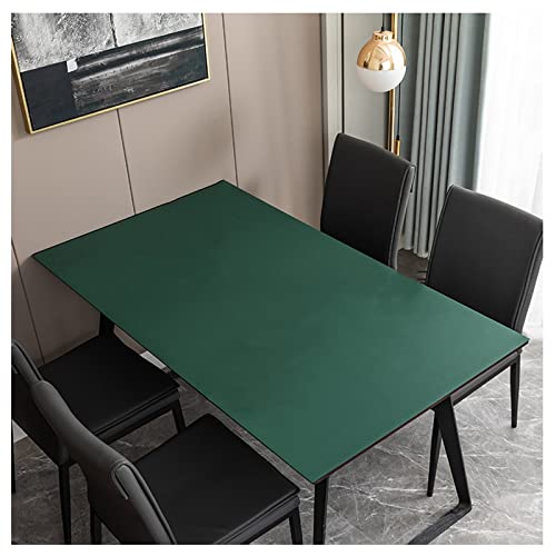 Strapazierfähige Kunstleder-Tischdecke, abwischbar, Vinyl, rechteckig/quadratisch, hitzebeständig, wasserdicht, Wachstuch-Tischschutz für den Innen- und Außenbereich (Größe: 80 x 130 cm, Farbe: Grün) Strapazierfähige Kunstleder-Tischdecke, abwischbar, Vinyl, rechteckig/quadratisch, hitzebeständig, wasserdicht, Wachstuch-Tischschutz für den Innen- und Außenbereich (Größe: 80 x 130 cm, Farbe: Grün) von Generisch