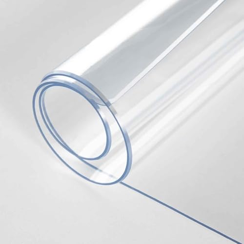 Strapazierfähige Vinyl-Tischdecke, dicke Kunststoff-Tischdecke und Bodenschutzmatte für Esszimmer, Heimbüro, Arbeitszimmer und Holzböden von Generisch
