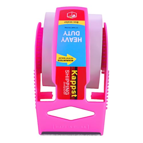 Strapazierfähiges, transparentes Packband mit Spender, 1 Rolle mit nachfüllbarem Spender, 4,7 cm x 30 m, Industriequalität, Versandklebeband für Umzug, Versand und Lagerung von Generisch