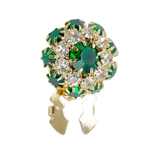 Strass-Knöpfe für Kleidung – ausgefallene Kristallknöpfe, Blumenform, flache Rückseite, Nähen, Verzierungen, Basteln, Schmuckherstellung, luxuriöses funkelndes Zubehör, glitzernde Kleiderknöpfe von Generisch