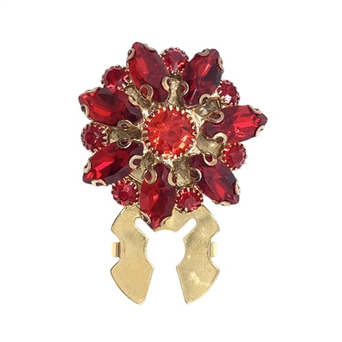 Strass-Knöpfe für Kleidung – ausgefallene Kristallknöpfe, Blumenform, flache Rückseite, Nähen, Verzierungen, Basteln, Schmuckherstellung, luxuriöses funkelndes Zubehör, glitzernde Kleiderknöpfe von Generisch