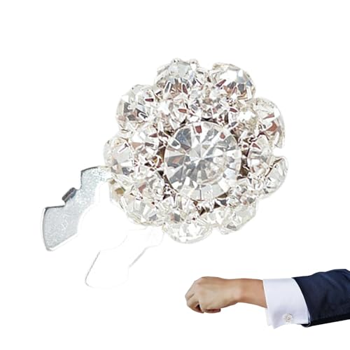 Strass-Knopfabdeckungen zum Basteln – glitzernder Knopfanhänger, modische DIY-Knöpfe, Schmuckherstellungszubehör, dekorative Knöpfe, Knopfanhänger für Kleidung, Knopfzubehör für Bastelprojekte von Generisch