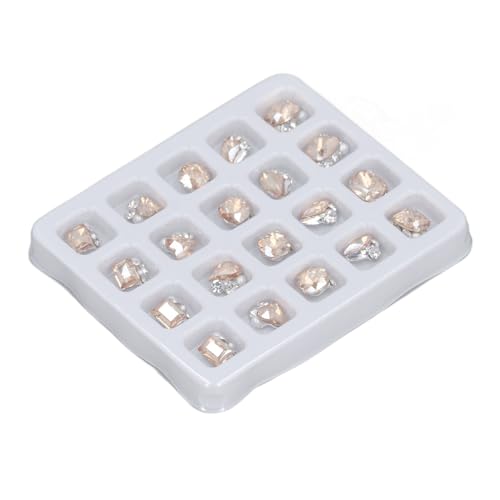 Strass-Nageldekoration, Nagelsteine, Nageldesign, 20 Stück, für Reisen (Champagner) von Generisch