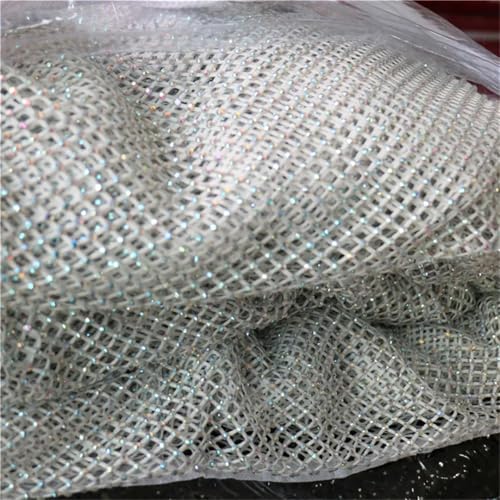 Strass-Netzstoff, elastisch, zum Nähen, Kristall, Strassapplikation für selbstgemachte Kleider und Kleidung, 91 cm, goldfarben Strass-Netzstoff, elastisch, zum Nähen, Kristall, Strassapplikation für selbstgemachte Kleider und Kleidung, 91 cm, goldfarben von Generisch
