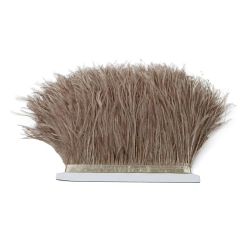 Straußenfeder-Besatz für Handarbeiten, Zubehör, Pflaumen, Fransenband, Kleid, Dekoration, Federn zum Basteln, 8–11 cm, 16 x 100 m von Generisch