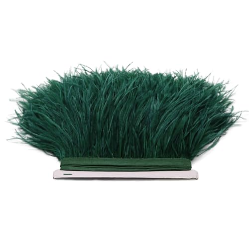 Straußenfeder-Besatz für Handarbeiten, Zubehör, Pflaumen, Fransenband, Kleid, Dekoration, Federn zum Basteln, 8–11 cm, 23 x 100 m von Generisch