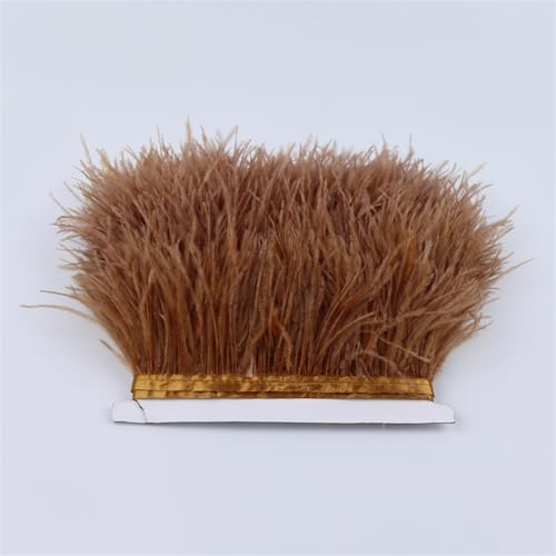 Straußenfeder-Bordüre, 8–10 cm, Dekoration für Handwerk, Hochzeit, Party, Kleid, Nähen, Basteln, Federn, Rotbraun Straußenfeder-Bordüre, 8–10 cm, Dekoration für Handwerk, Hochzeit, Party, Kleid, Nähen, Basteln, Federn, Rotbraun von Generisch