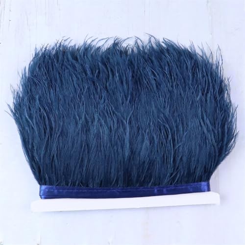 Straußenfeder-Bordüre, gefärbt, verschiedene lange Straußenfransen, 8–10 cm, für Bastelarbeiten, Kleid/Rock, Nähzubehör, Marineblau, 8–10 cm, 1 m Straußenfeder-Bordüre, gefärbt, verschiedene lange Straußenfransen, 8–10 cm, für Bastelarbeiten, Kleid/Rock, Nähzubehör, Marineblau, 8–10 cm, 1 m von Generisch