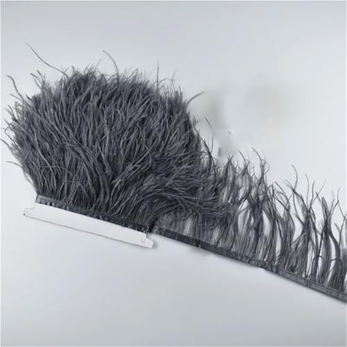 Straußenfeder-Bordüre für Rock, 1 Meter, 10–15 cm, Weiß, Straußenfedern, Dekoration, für Kleider, Accessoires, 11 Straußenfeder-Bordüre für Rock, 1 Meter, 10–15 cm, Weiß, Straußenfedern, Dekoration, für Kleider, Accessoires, 11 von Generisch