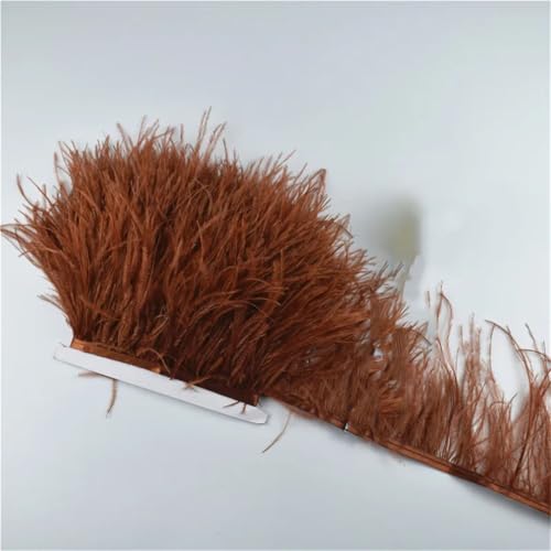 Straußenfeder-Bordüre für Rock, weiße Straußenfedern, Dekoration für Kleider, Accessoires, 1 Meter, 10-15 cm, 24 Stück Straußenfeder-Bordüre für Rock, weiße Straußenfedern, Dekoration für Kleider, Accessoires, 1 Meter, 10-15 cm, 24 Stück von Generisch