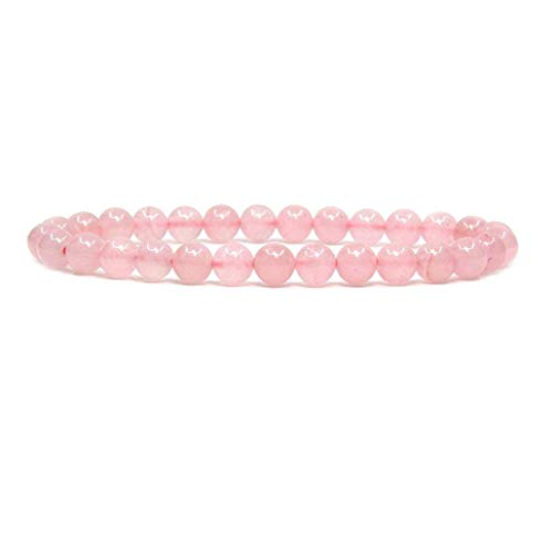 Stretch-Armband, Halbedelstein, 6 mm, runde Perlen, 17,8 cm, Unisex von Generisch