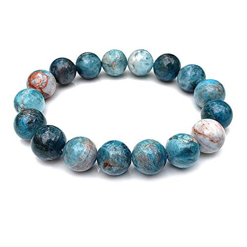 Stretch-Armband aus blauem Apa, runde Steinperlen, Halbedelstein für Kristallperlen, elastisches Armband, 19,1 cm (ab Bild 2 ist richtig) von Generisch