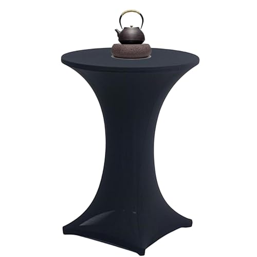Stretch-Cocktail-Tischdecke, elastische, runde Tischdecke für Klapptische, hohe Tischdecken, dehnbar, widerstandsfähige Tischdecke für Hochzeiten, Veranstaltungen und besondere Anlässe von Generisch