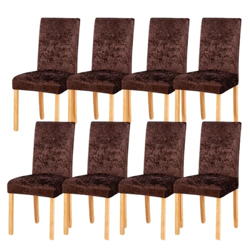 Stretch-Stuhlhussen aus Pannesamt, weich, abnehmbar, waschbar, für Hochzeit, Party und Heimdekoration, Rosa, Größe 8, Premium-Sitzschoner Stretch-Stuhlhussen aus Pannesamt, weich, abnehmbar, waschbar, für Hochzeit, Party und Heimdekoration, Rosa, Größe 8, Premium-Sitzschoner von Generisch