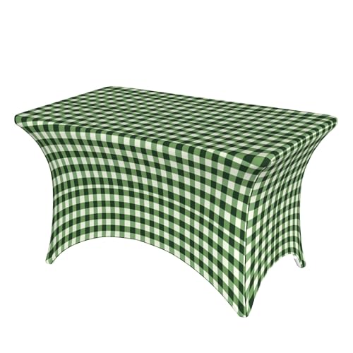 Stretch-Tischdecke, 122 cm, grün, kariert, Elastan, rechteckig, atmungsaktiv, Terrassenabdeckungen für Partys, Hochzeiten, Bankette und Festivals Stretch-Tischdecke, 122 cm, grün, kariert, Elastan, rechteckig, atmungsaktiv, Terrassenabdeckungen für Partys, Hochzeiten, Bankette und Festivals von Generisch