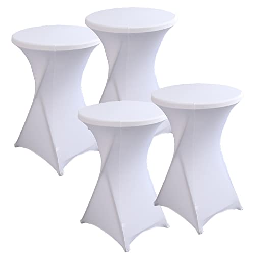 Stretch-Tischdecken für Cocktailtische, runde Highboy-Tischdecken für Bar, Geburtstag, Party, Hochzeit, Bistro-Tische, Weiß, 60 x 110 cm, 4 Stück Stretch-Tischdecken für Cocktailtische, runde Highboy-Tischdecken für Bar, Geburtstag, Party, Hochzeit, Bistro-Tische, Weiß, 60 x 110 cm, 4 Stück von Generisch