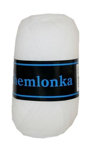 Strickgarn Chemlonka Garn 50 g 100% Polypropylen weiß (0011) von Generisch