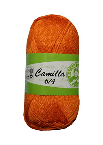 Strickgarn Garn Camilla 100% Baumwolle 50g orange (0531) von Generisch