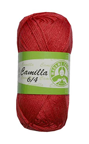 Strickgarn Garn Camilla 100% Baumwolle 50g rot (5319) von Generisch
