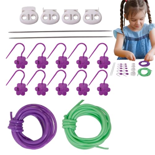 Strickmarkierringe – Verriegelungsmarker zum Stricken, 10 Marker, Stricknadel-Stopper, 4 x Stricknadelschutz, Strickstopper für Nadeln, 2 Kordeln, Metallnadeln, Häkelzubehör Strickmarkierringe – Verriegelungsmarker zum Stricken, 10 Marker, Stricknadel-Stopper, 4 x Stricknadelschutz, Strickstopper für Nadeln, 2 Kordeln, Metallnadeln, Häkelzubehör von Generisch