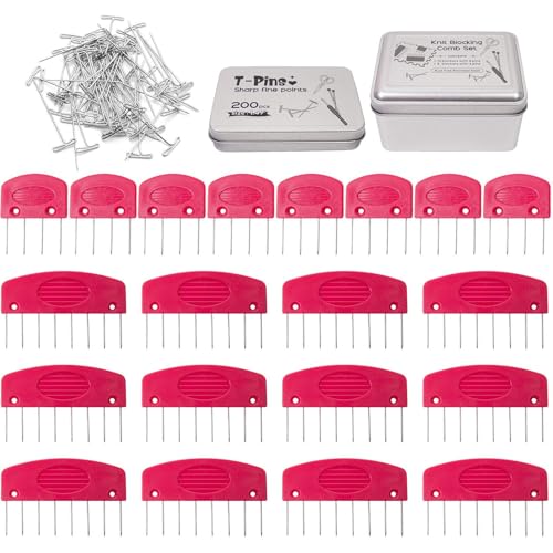 Stricknadel-Set für Blöcke, Stricknadeln, Set mit Kämmen, Häkelnadeln, Strickzubehör mit Aufbewahrung zum Nähen, Spitzen und Locken von Generisch