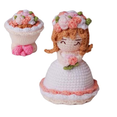 Strickpuppen - Häkelpuppe | Wendbare Blumenstrauß Puppe Handgefertigtes Geschenk Für Mutter Valentinstag Weihnachten Ostern Geburtstag Abschluss von Generisch