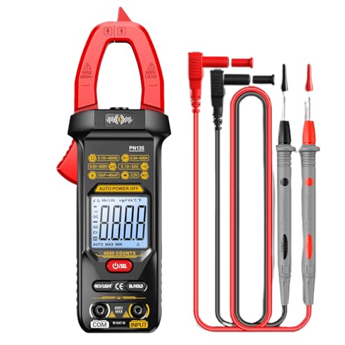 Stromzange | Intelligenter AC Tester 4000 Messwerten | Intelligente Digitalanzeige Zange für Elektriker DC AC Spannung Electrical Automotive Haushalt von Generisch