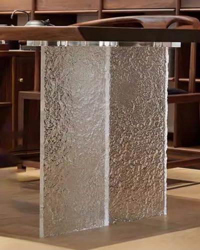 Strukturierte Acryl-Tischbeine, modernes transparentes Design für Esszimmer und Büro, individuelle Größe und Farbe (70 x 70 cm), stilvolle Ersatz-Möbelbeine von Generisch