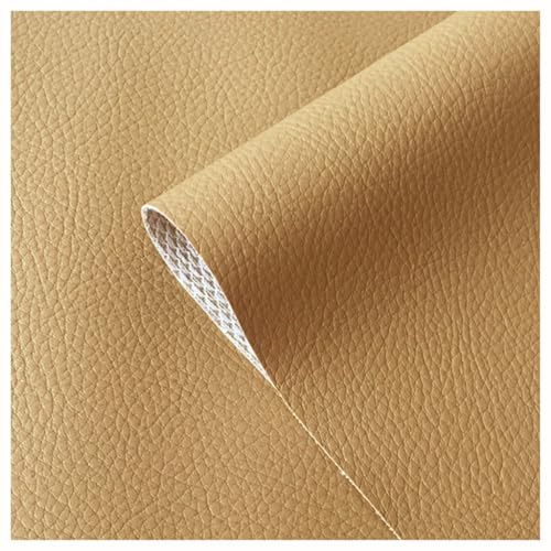 Strukturierter Kunstleder-Polsterstoff, 1,6 x 6 m, erdig-gelb, gestepptes Kunstleder für Ohrringe, Handwerk und Möbel, vielseitiges Nähmaterial, Premium-Qualität von Generisch