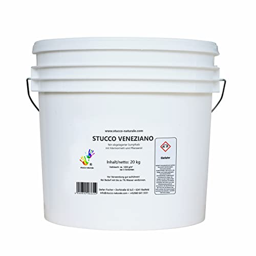 Stucco Veneziano Stucco Naturale 8 kg (DAS ORIGINAL) Glänzend Stucco Veneziano Spachtelmasse Spachteltechnik Marmorputz hochglänzend Grasello di Calce … von stucco naturale