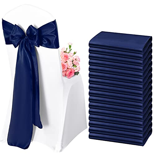 Stuhlschärpen aus Satin, dekorative Schärpen für Hochzeiten, Empfänge, Partys, Hotels und Heimdekoration, 60 Stück von Generisch