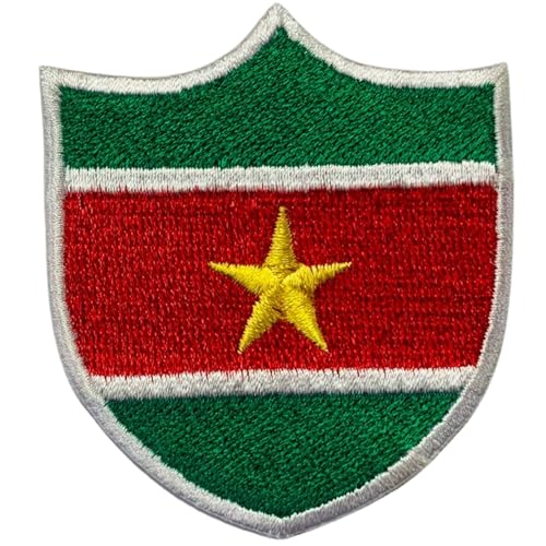 Suriname bestickter Schildflaggen-Aufnäher, zum Aufbügeln oder Aufnähen, Nationalsymbol, Militär-Aufnäher für Kleidung, Rucksäcke, Mützen Suriname bestickter Schildflaggen-Aufnäher, zum Aufbügeln oder Aufnähen, Nationalsymbol, Militär-Aufnäher für Kleidung, Rucksäcke, Mützen von Generisch