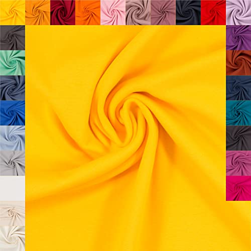Swafing Heike Bündchenstoff Schlauchware Coupon (Gelb, 1,0m) (312) - 27 verschiedene Farben von Generisch