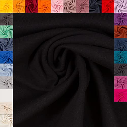 Generisch Heike Bündchenstoff Schlauchware Coupon (Schwarz, 1,0m) - 27 von Generisch