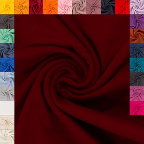 Swafing Heike Bündchenstoff Schlauchware Coupon (burgund, 0,5m) (338) - 27 verschiedene Farben von Generisch