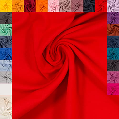 Swafing Heike Bündchenstoff Schlauchware Coupon (rot, 0,5m) (636) - 27 verschiedene Farben von Generisch
